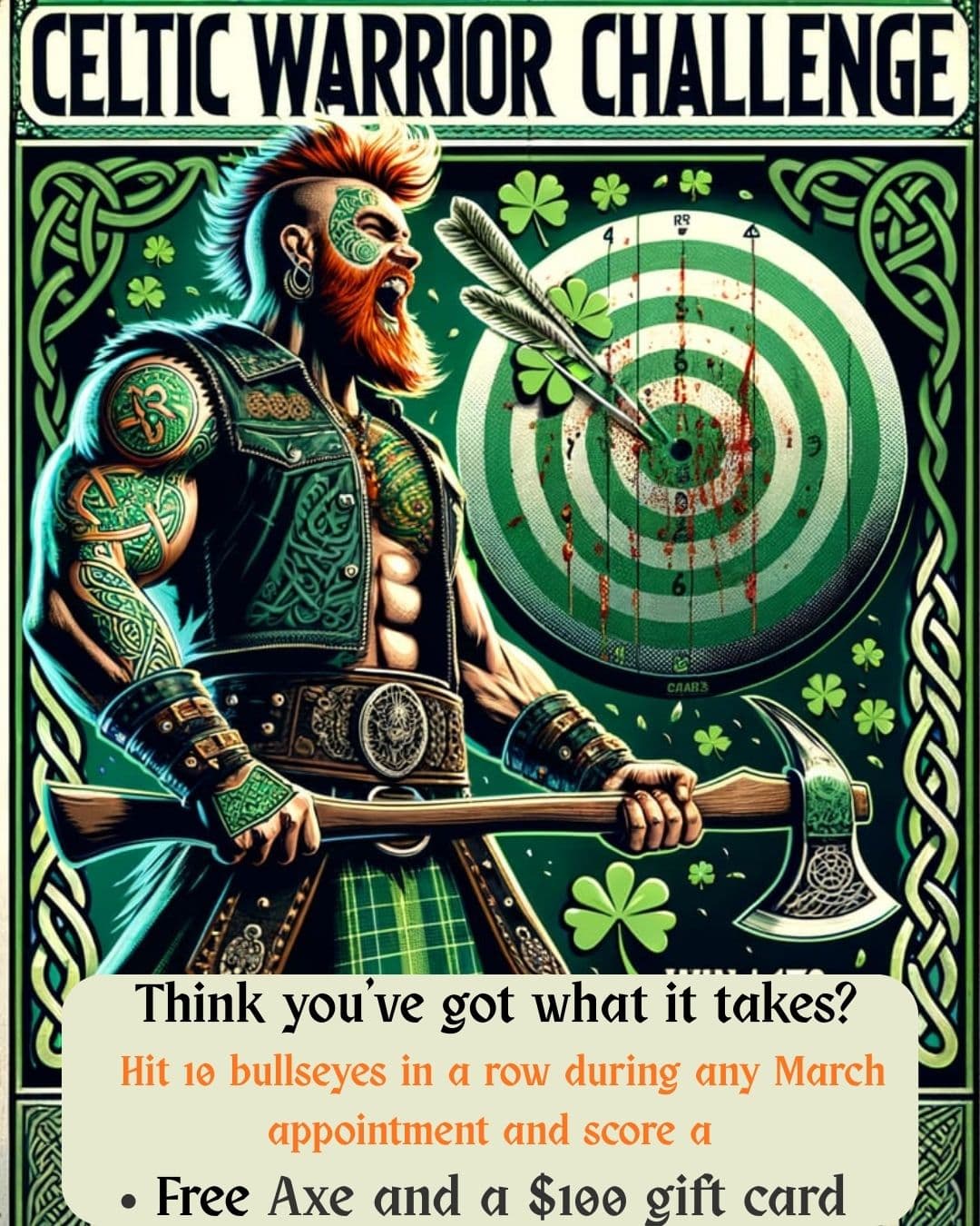 Celtic axe throwing technique