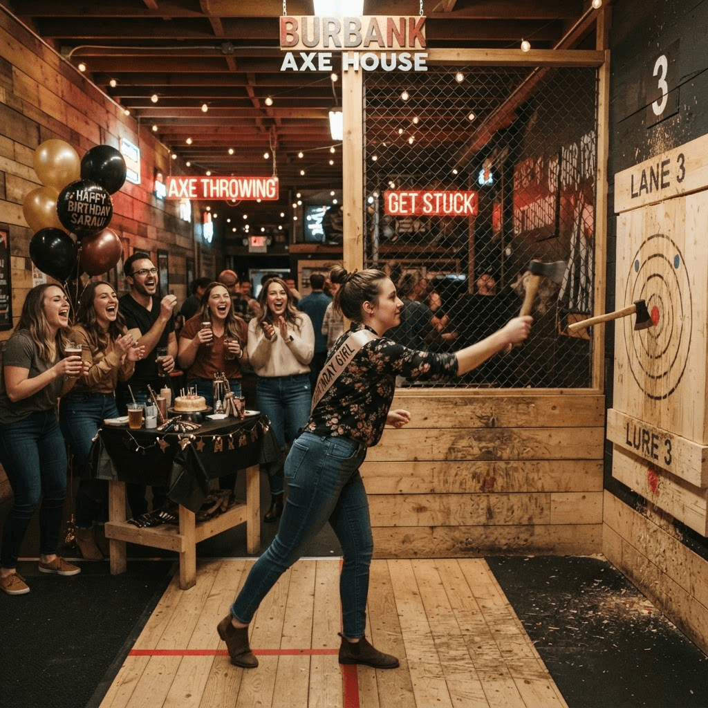Fun Adult Birthday Party Ideas: Book Axe Throwing