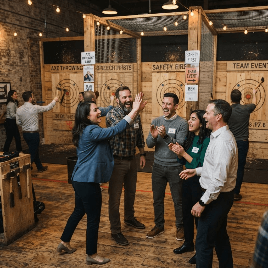 Elevate Team Dynamics: Axe Throwing for Corporate Events