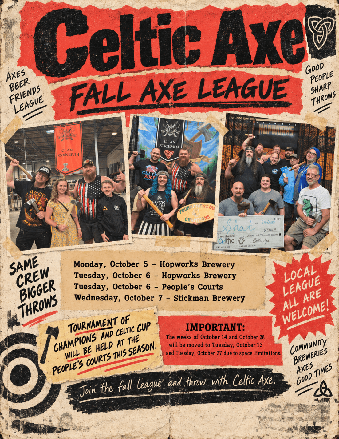 Celtic Axe Fall Axe League 2026 poster