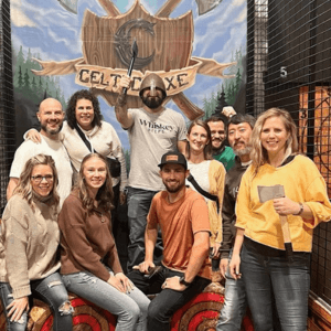 Axe throwing at Stickmen Brewing