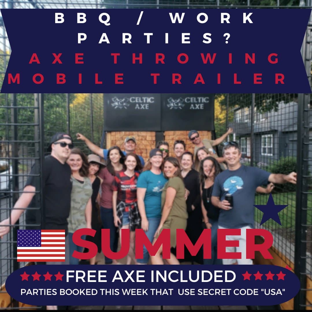 Team building axe throwing event in Austin