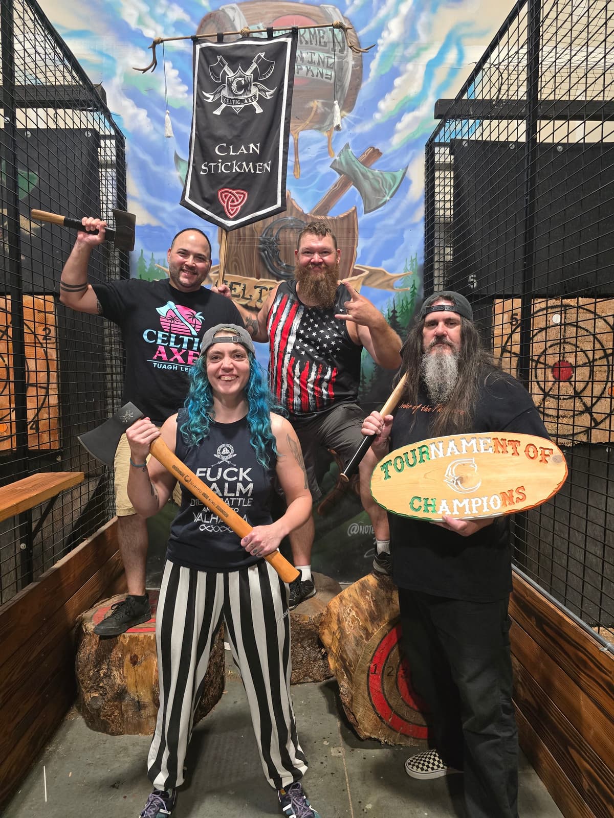 Clan Stickmen Tournament of Champions winners at Celtic Axe
