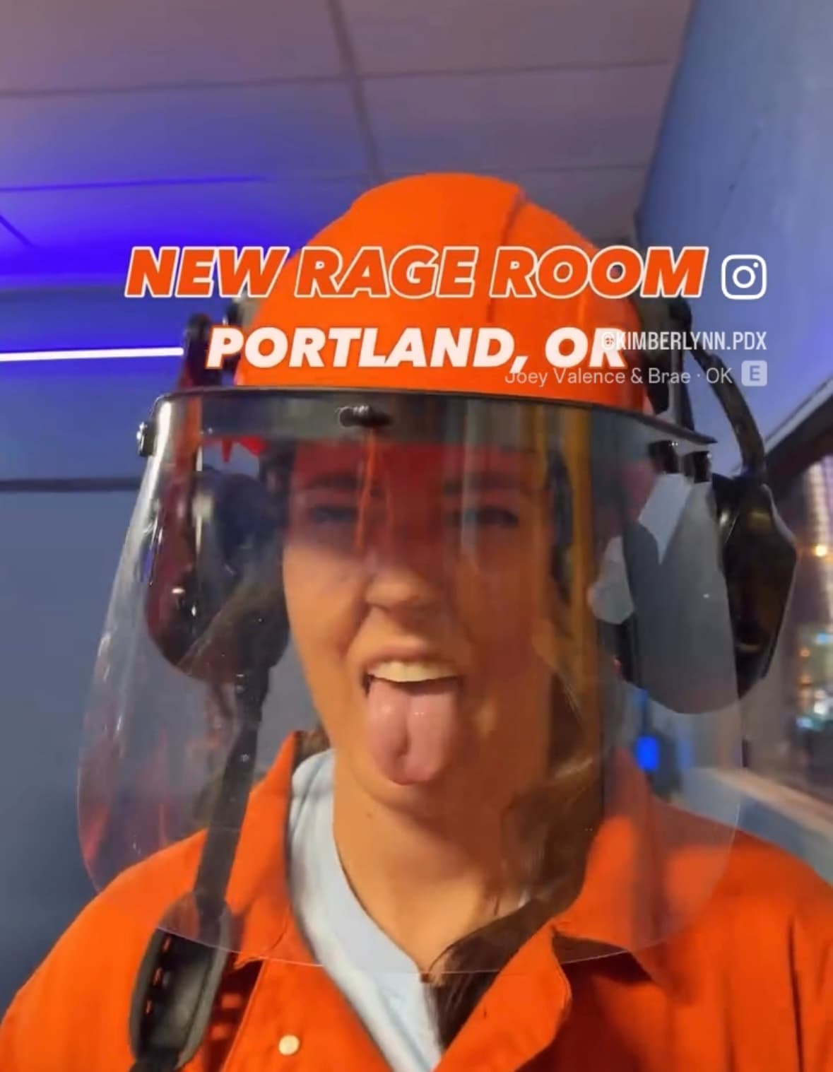 Best Rage Room Near Me - Portland Oregon Smash Room New rage room near me Portland OR - woman in orange safety jumpsuit and helmet ready to smash
