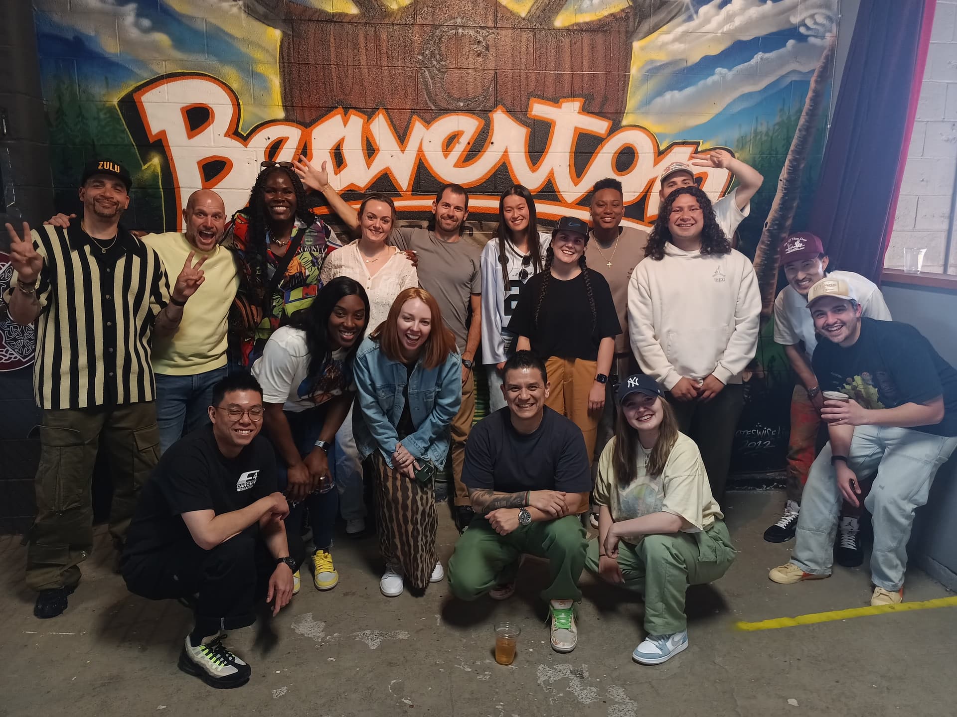 Large group team event at Celtic Axe Throwers Beaverton