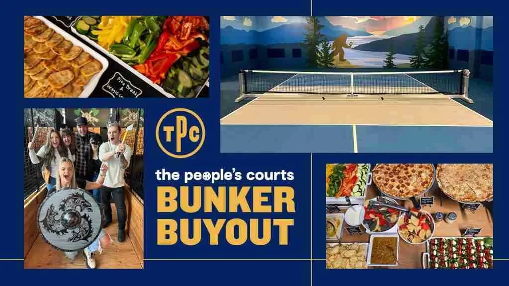 The People's Courts Bunker Buyout - pickleball, axe throwing, catering and team fun